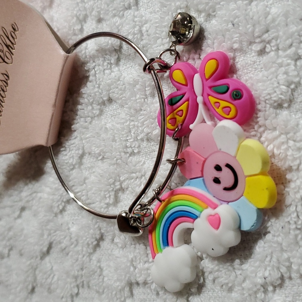 Kids Charm Bracelet - Stainless Steel (Rainbow) - $15 - NWT.
